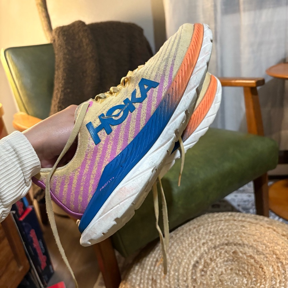 Hoka Women's Mach 5 Running Shoes - Impala/Cyclamen size 9 - Picture 6 of 13